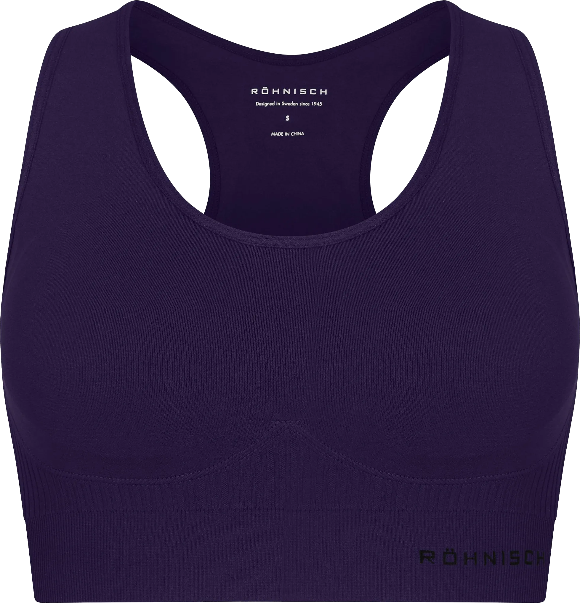 Röhnisch Women&#x27;s Seamless Soft Rib Sportsbra Blackcurrant | Buy Röhnisch Women&#x27;s Seamless Soft Rib Sportsbra Blackcurrant here | Outnorth