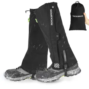 ROCKBROS Snow Boot Leg Gaiters, Waterproof Hiking Gaiters for Winter Sports and Snow Shoes