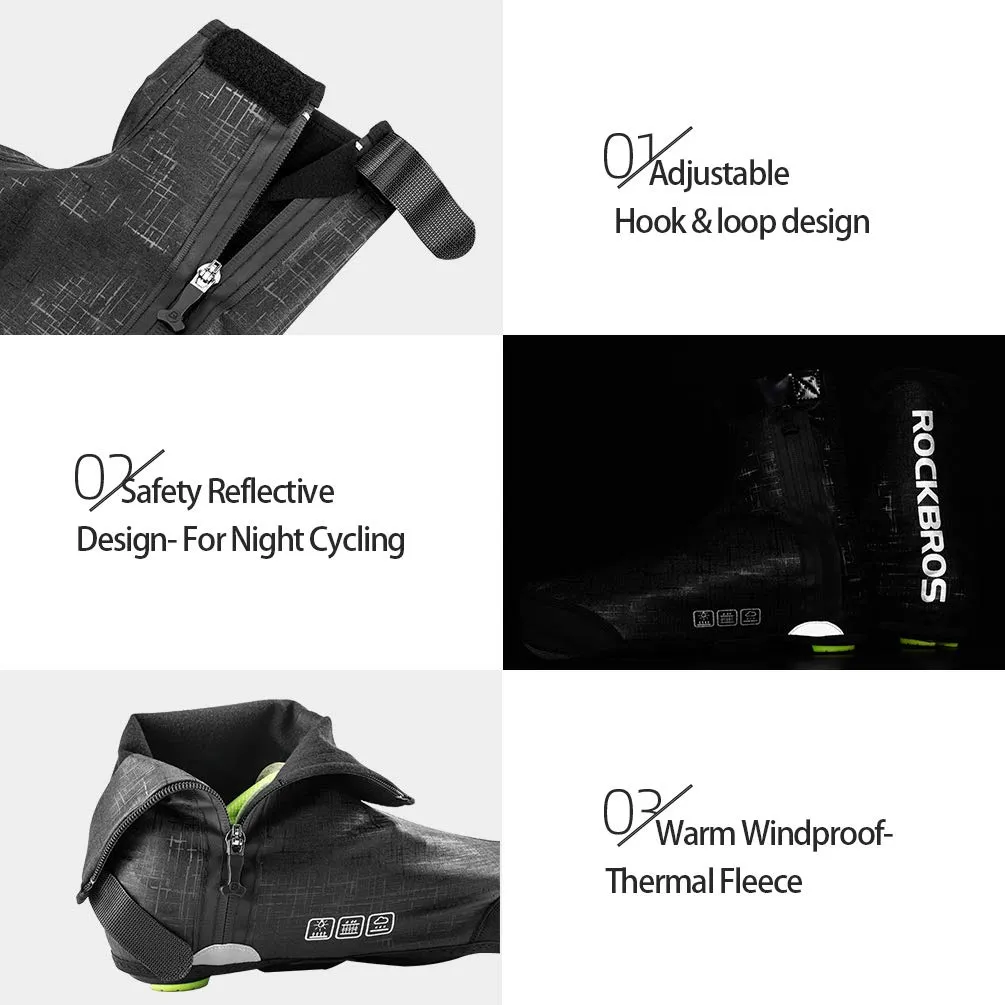 ROCKBROS Thermal Windproof Bike Shoe Covers for Mountain  Road