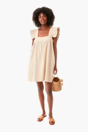 Sandstone Hazel Flutter Sleeve Dress