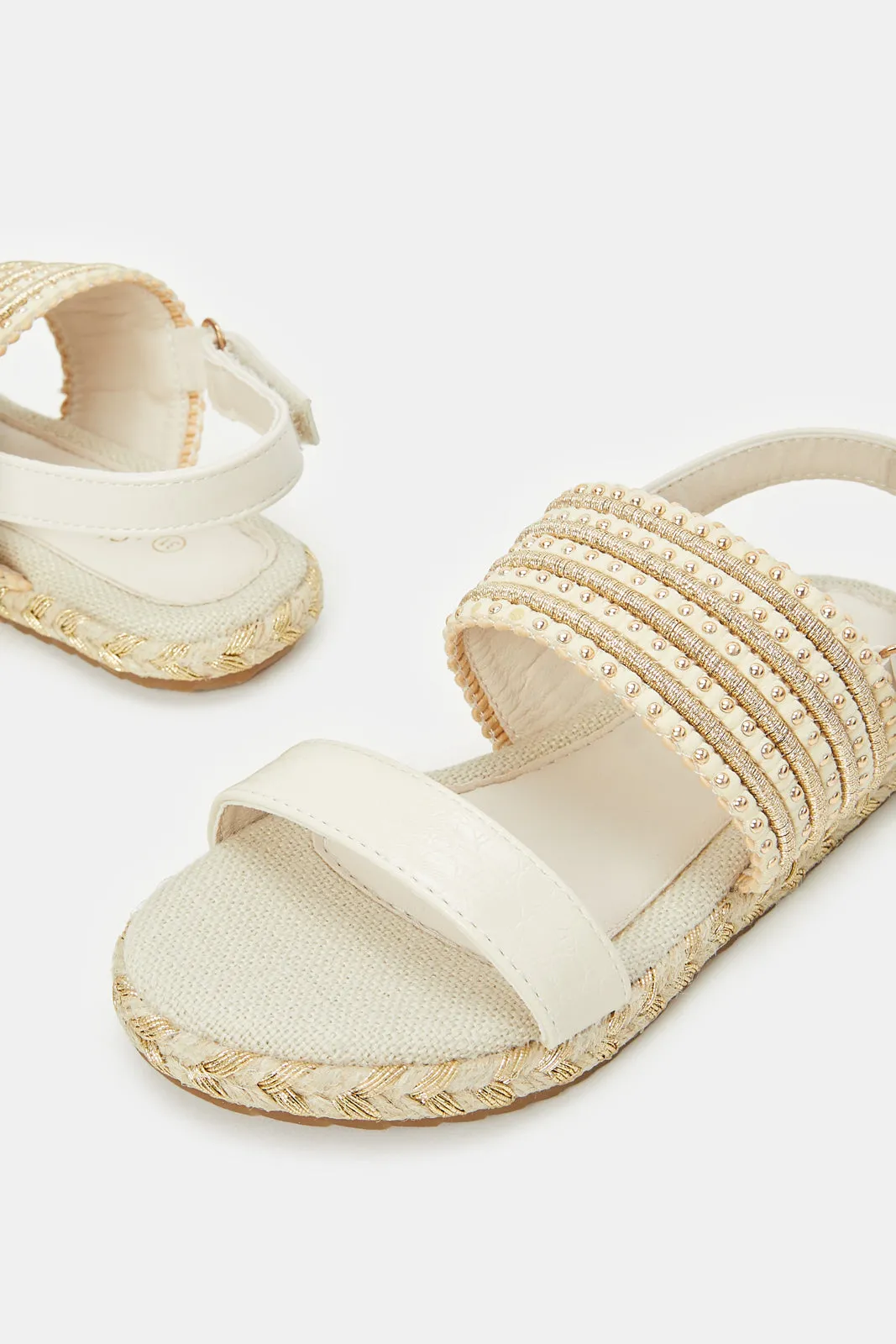 Senior Girls Beige Espadrilles