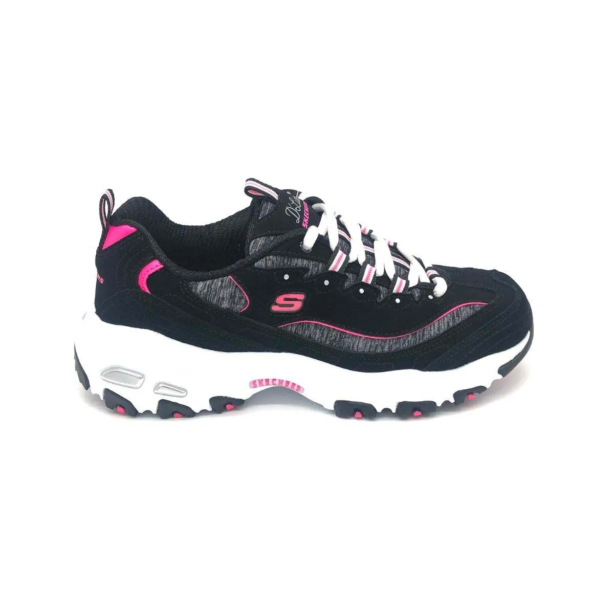 'Skechers' Women's D'Lites Me Time - Black / Hot Pink