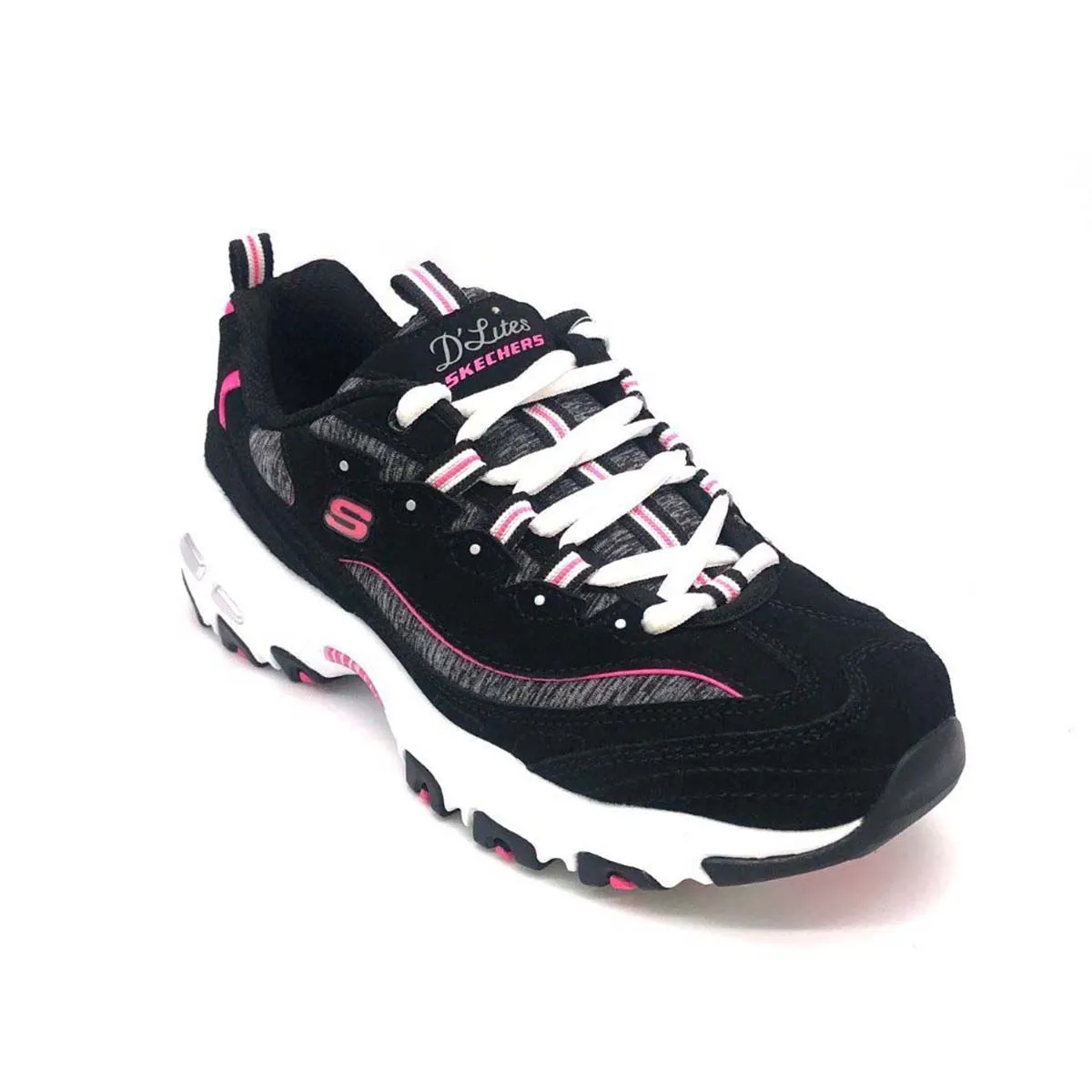 'Skechers' Women's D'Lites Me Time - Black / Hot Pink