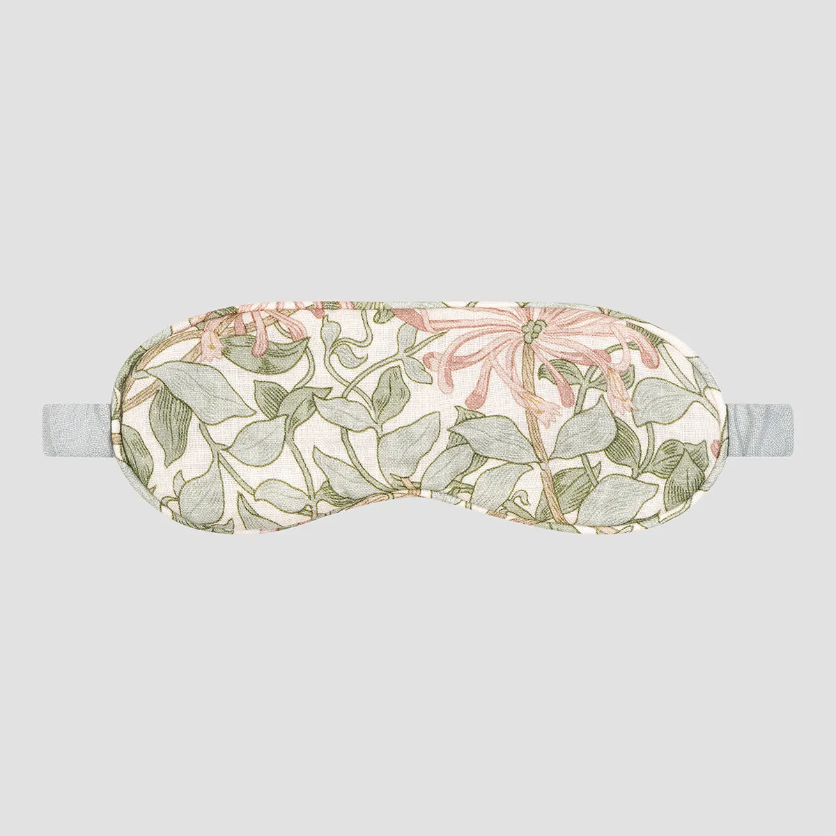 Soft Sage Honeysuckle Linen Sleep Mask