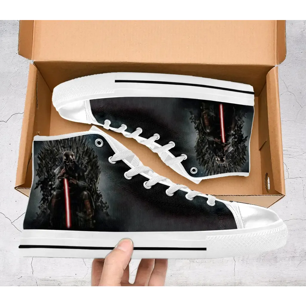 Star Wars Shoes Darth Vader Of Thrones Shoes High Top Sneakers for Kids and Adults