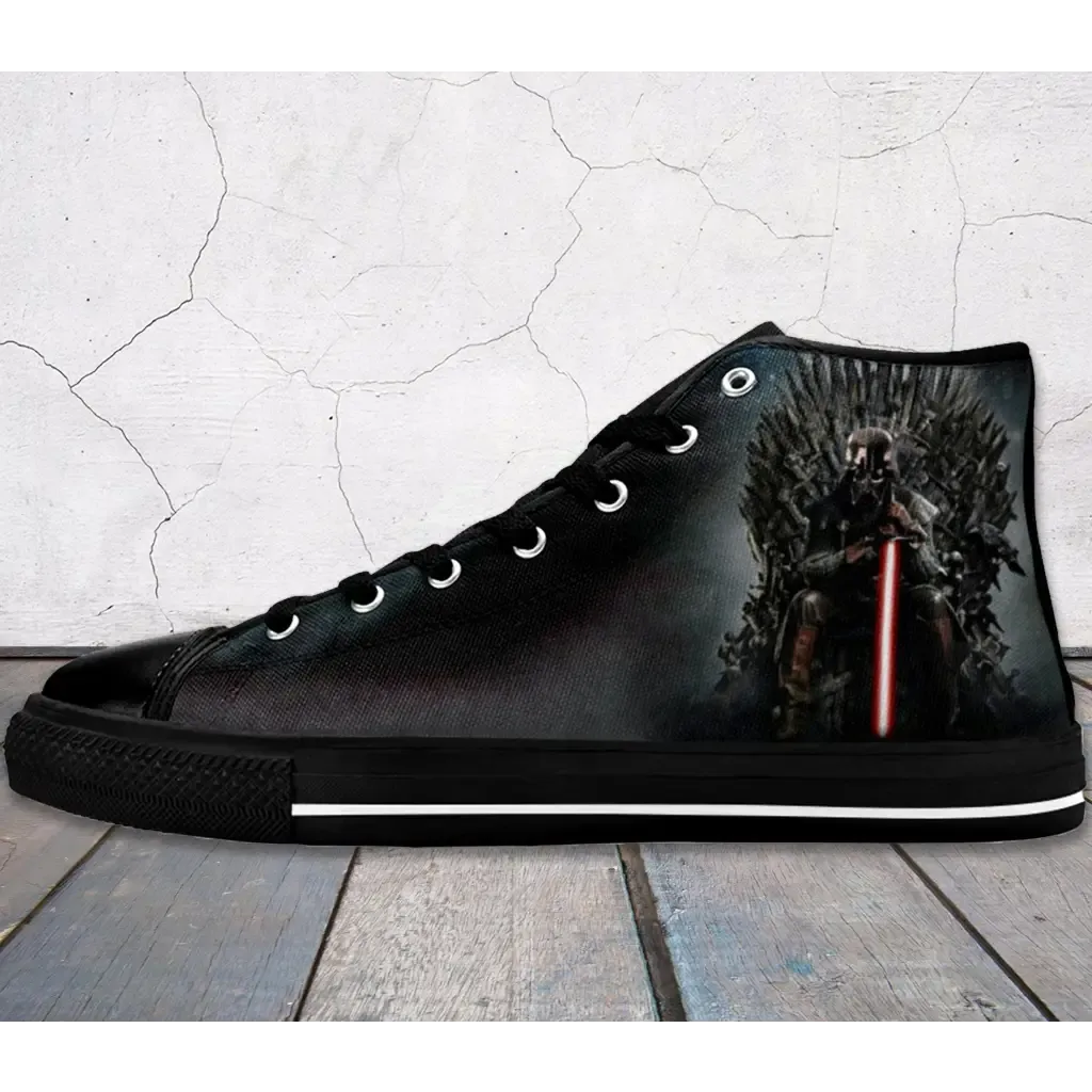 Star Wars Shoes Darth Vader Of Thrones Shoes High Top Sneakers for Kids and Adults