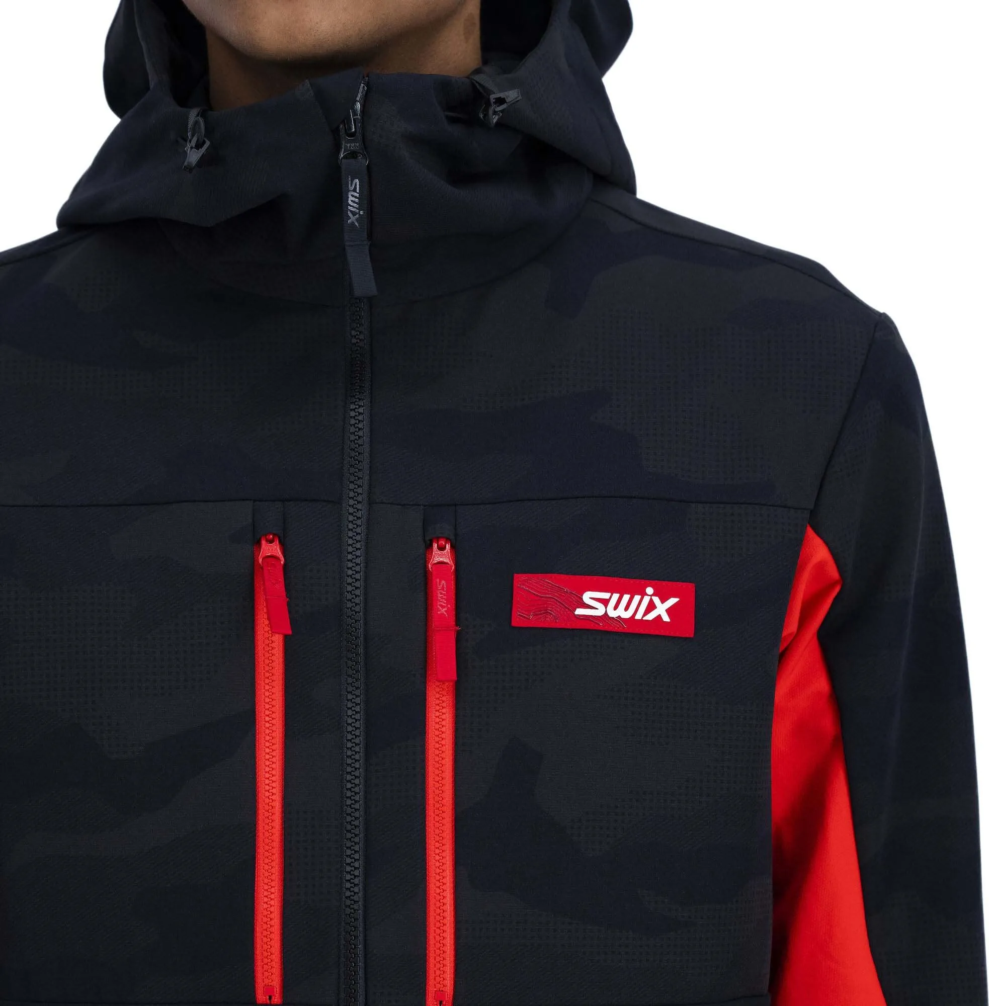 Swix Men&#x27;s Surmount Soft Shield Jacket Black/Fiery Red | Buy Swix Men&#x27;s Surmount Soft Shield Jacket Black/Fiery Red here | Outnorth