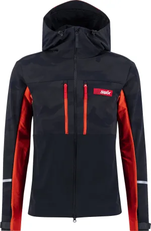 Swix Men&#x27;s Surmount Soft Shield Jacket Black/Fiery Red | Buy Swix Men&#x27;s Surmount Soft Shield Jacket Black/Fiery Red here | Outnorth