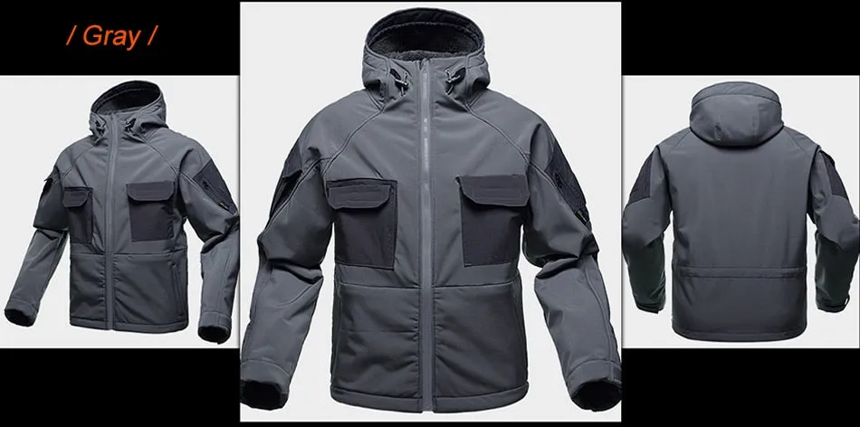 tactical waterproof soft shell hiking jacket