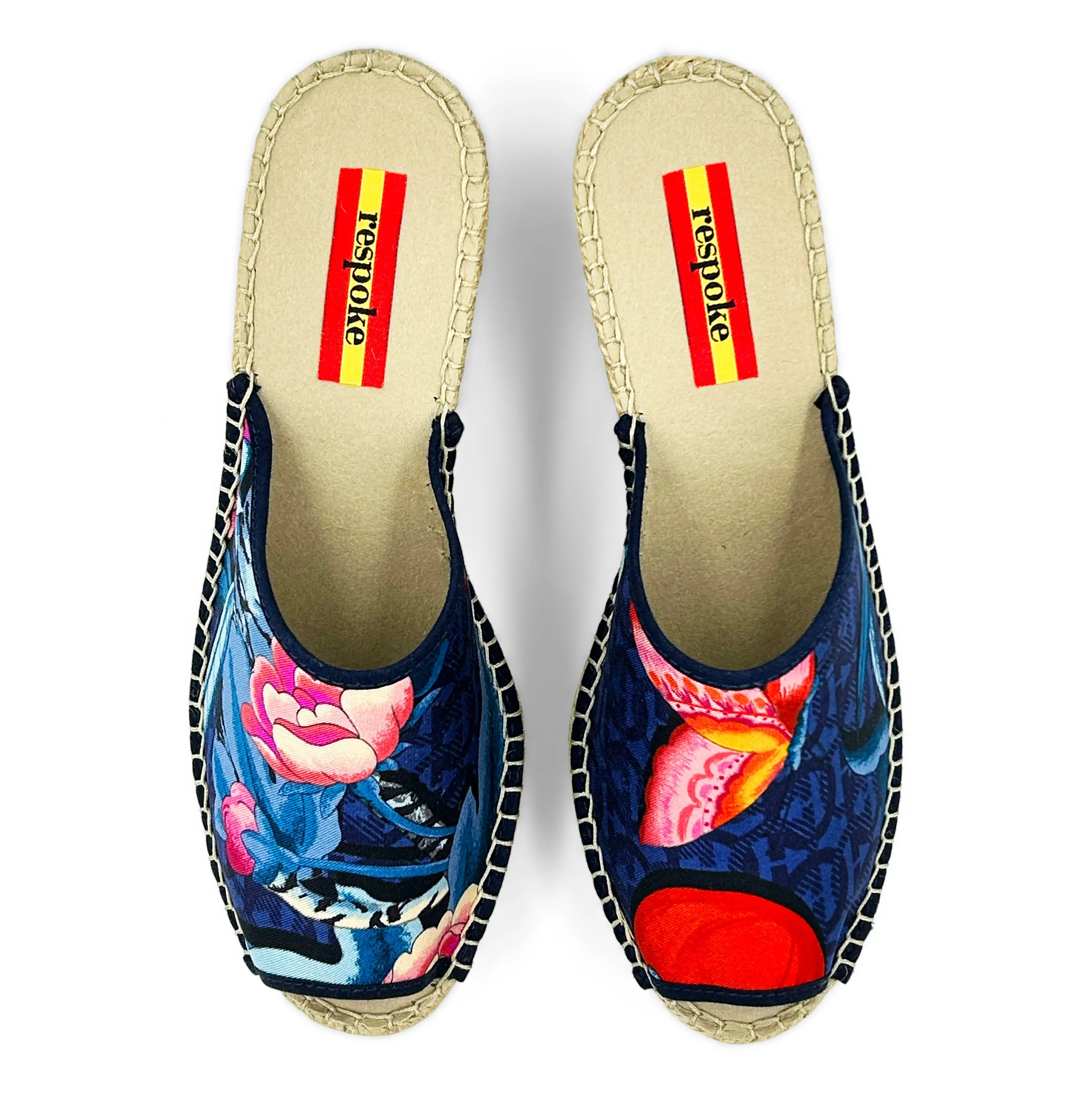 TIGRE Blue Modern Wedge Espadrilles