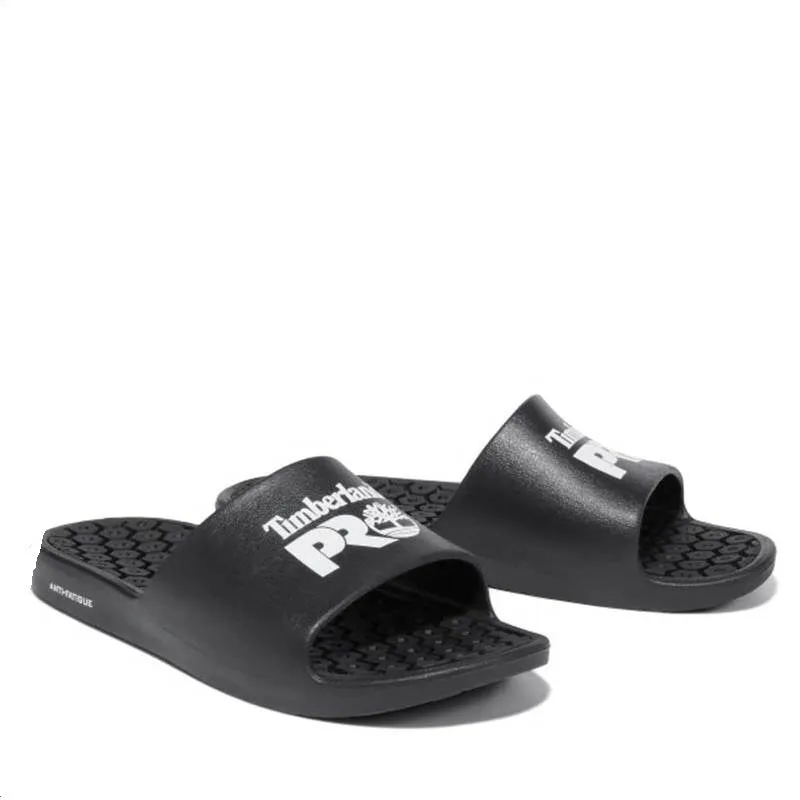 'Timberland Pro' Men's Logo Anti-Fatigue Tech Slides - Black