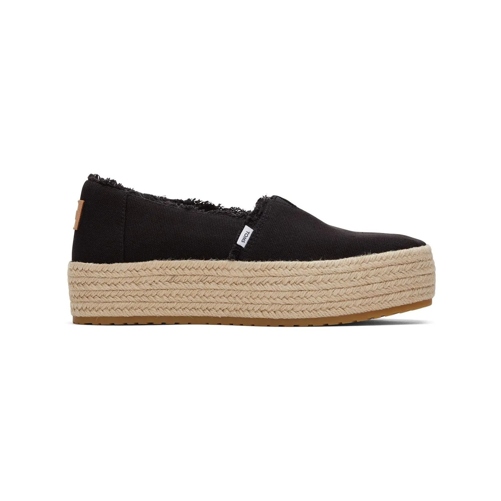 TOMS Valencia 100% Cotton Women's Black Espadrilles