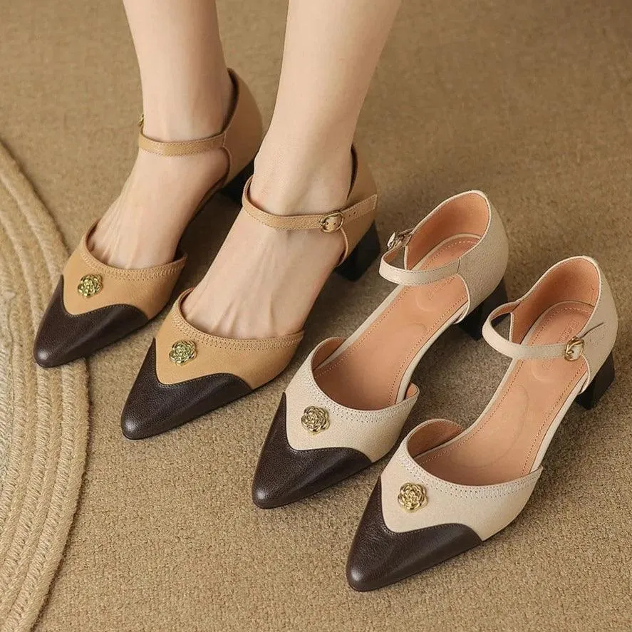 TSS78 Thick Medium Heels - Women's Casual Shoes