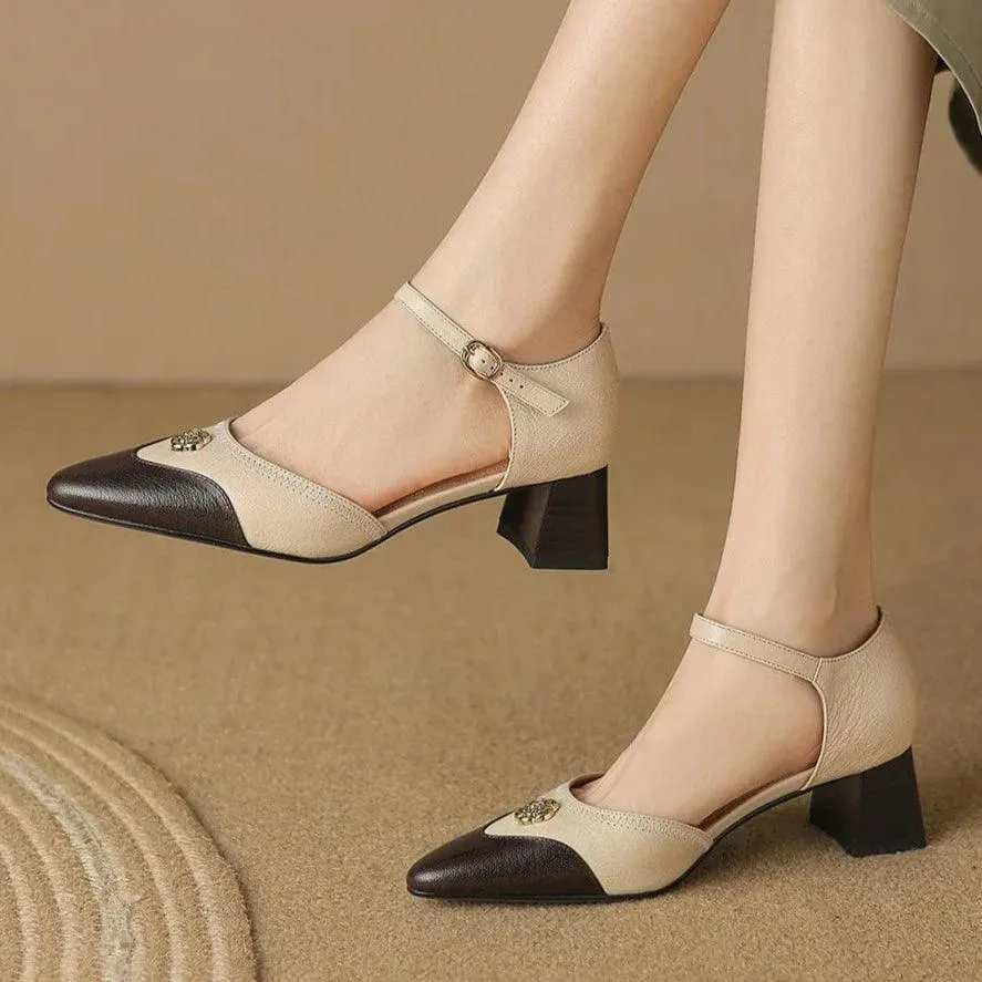 TSS78 Thick Medium Heels - Women's Casual Shoes