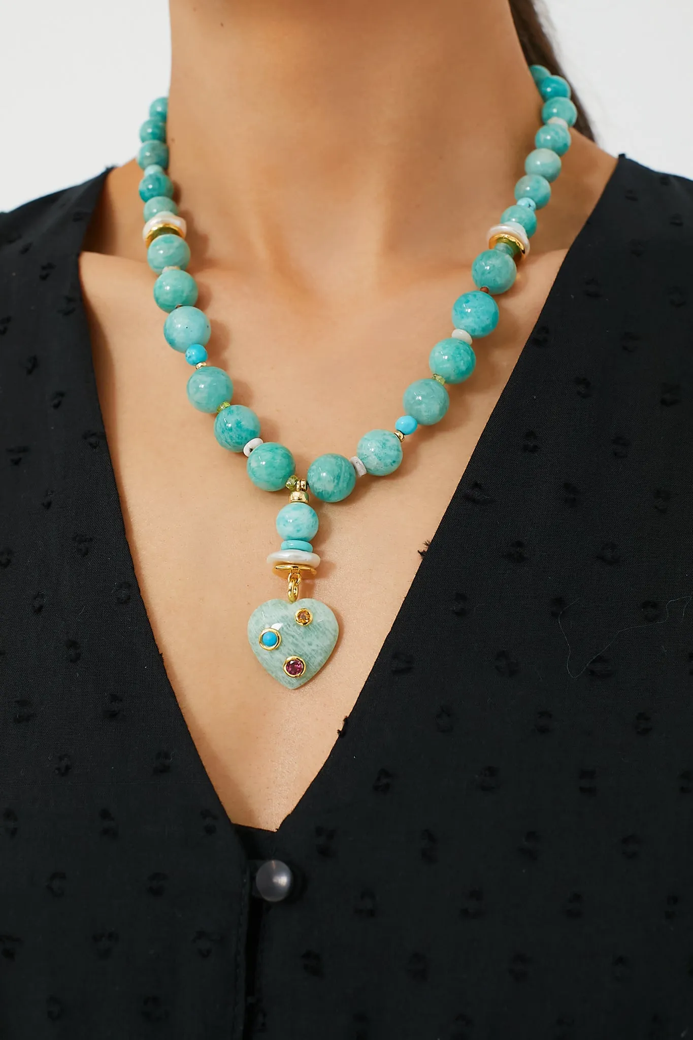 Turquoise Rincon Heart Necklace