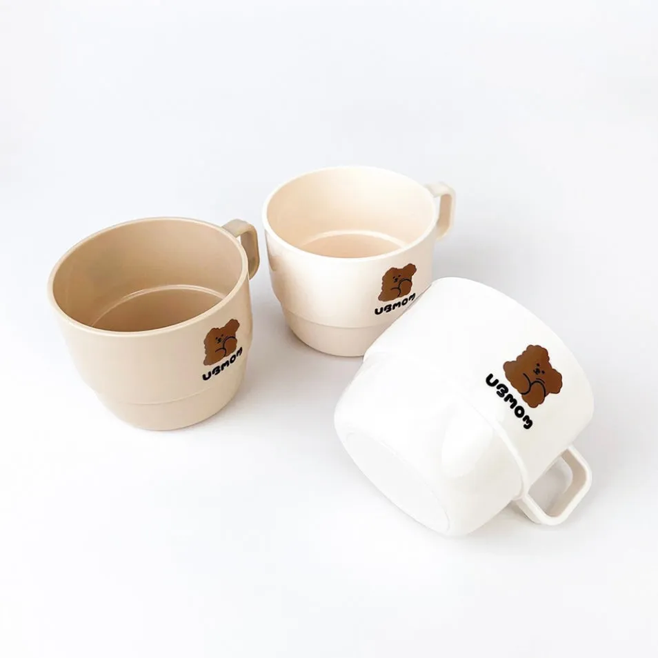 UBMOM Chocolate Mong  Handle Cup Set - 3pcs