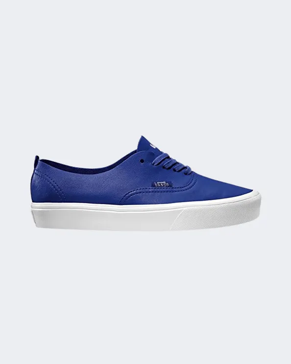 Vans Leather Authentic Decon Lite Women Lifestyle Espadrilles Blue