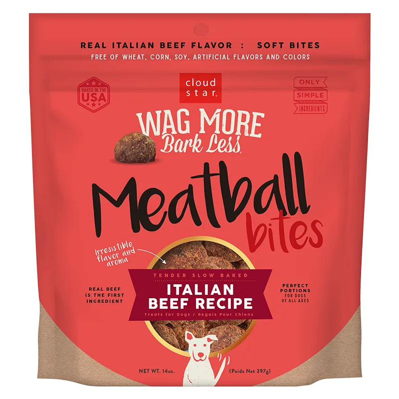 Wag More Bark Less Grain Free Meatball Bites, Italian Beef Recipe