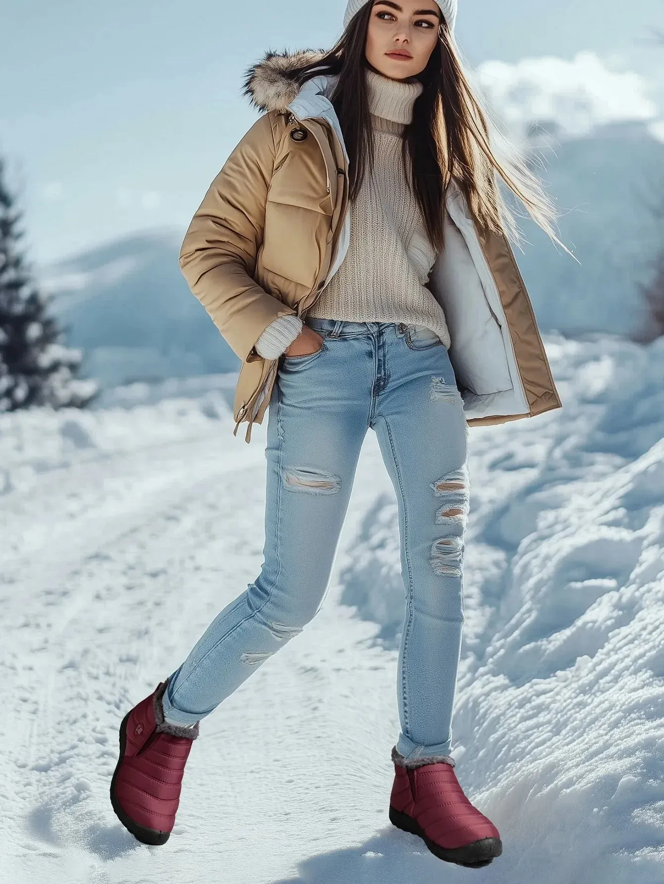 Winter Warm Casual Snow Boots for Women | Hiking & Outdoor Shoes