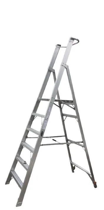 XG Aluminium Platform Ladders Come with Safety Chain | Sizes : 3 Steps to 12 Steps | Model : L-XG152EA